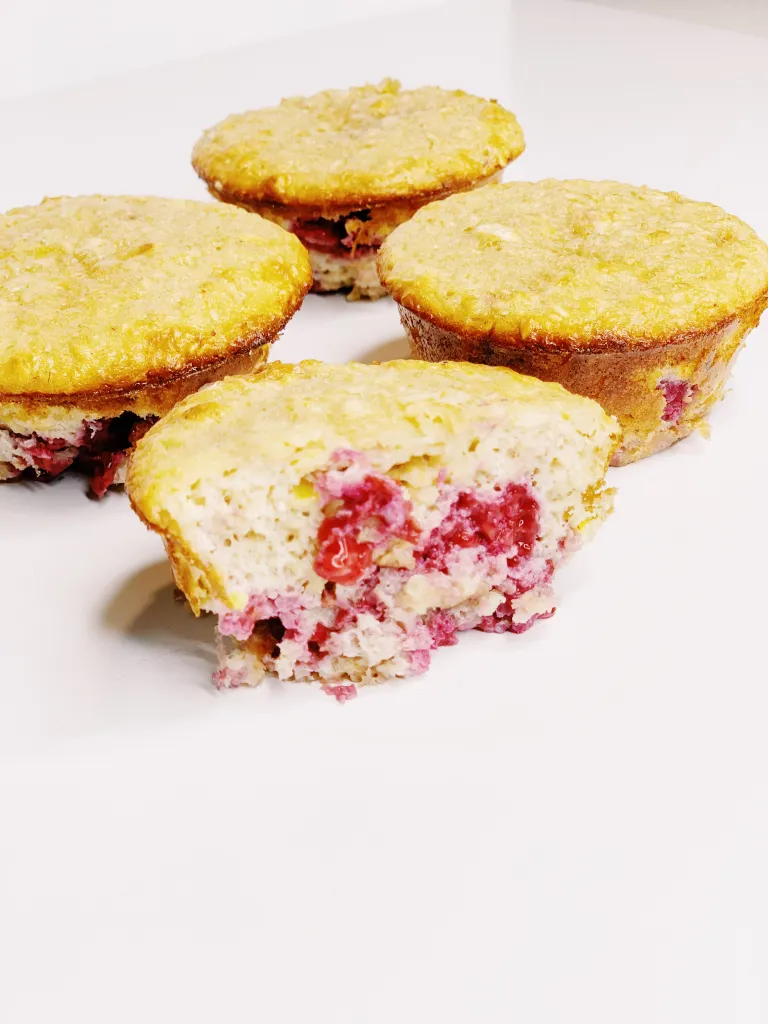 Lemon Raspberry Protein Muffins