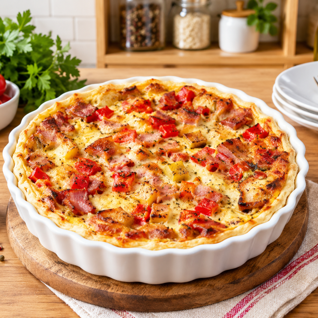 Crustless Rhubarb Custard Desserts