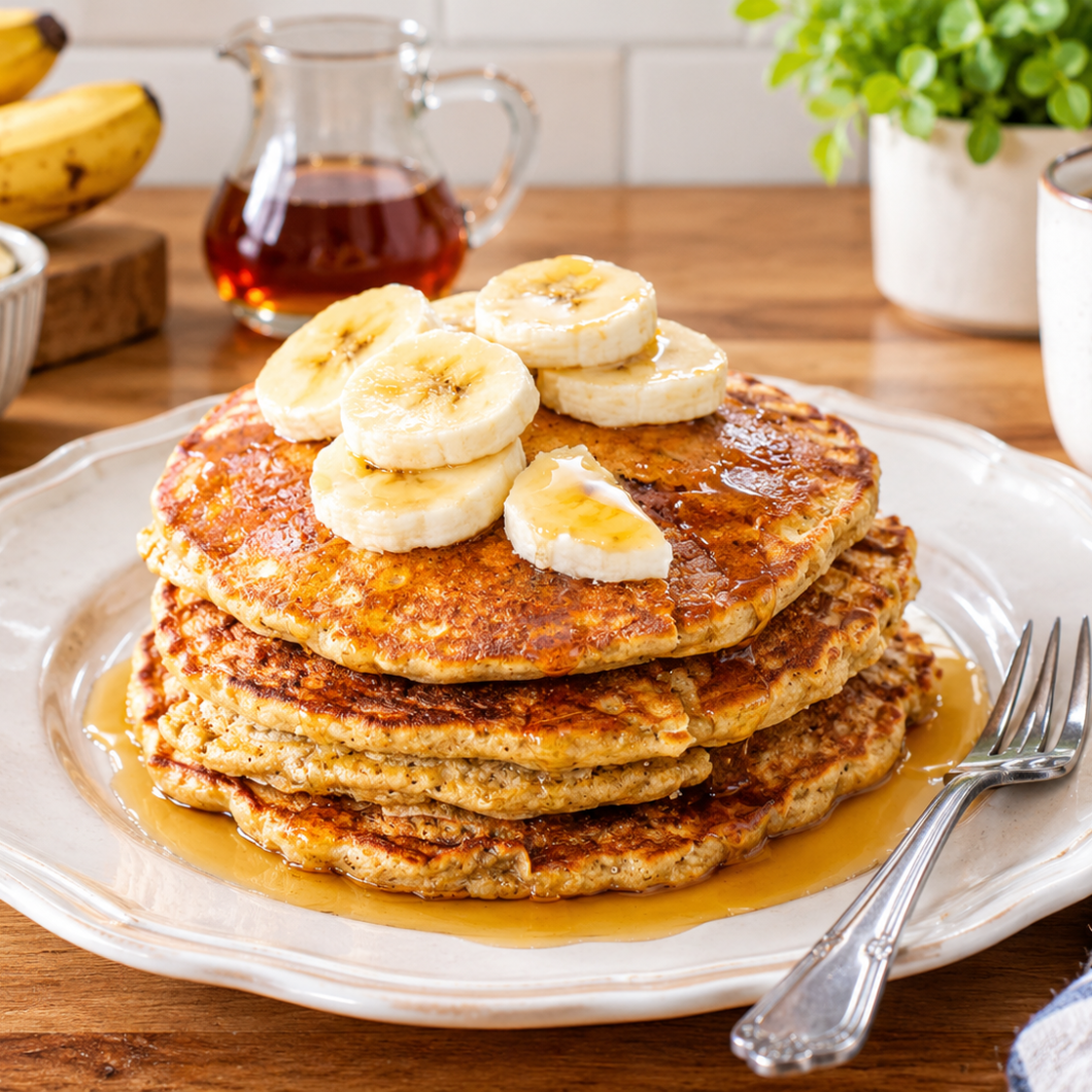 Gluten-Free Banana Oat Pancakes