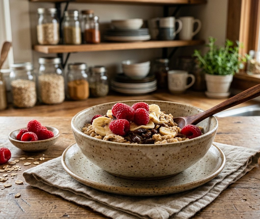 Healthy Banana Chia Oatmeal Pudding