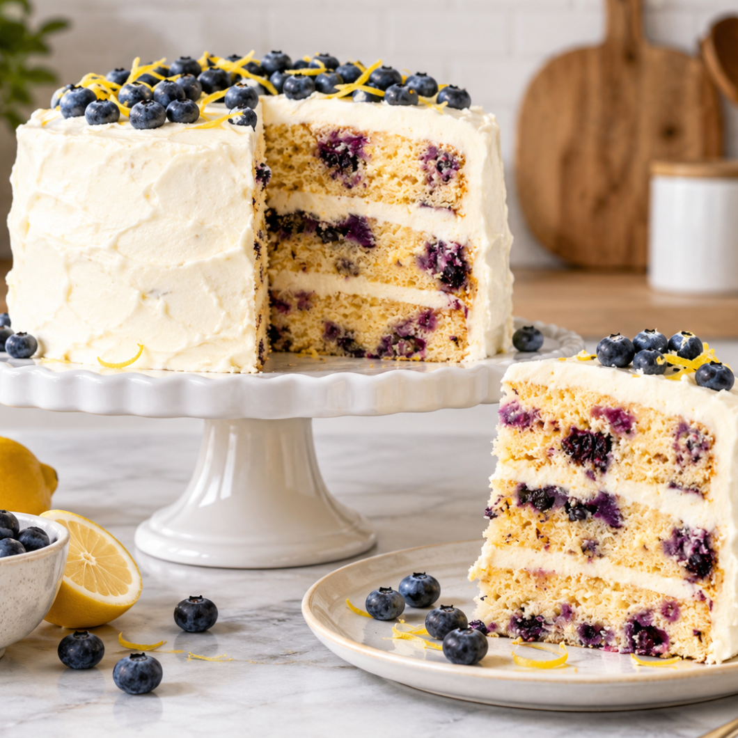 Lemon Blueberry Layer Cake Desserts