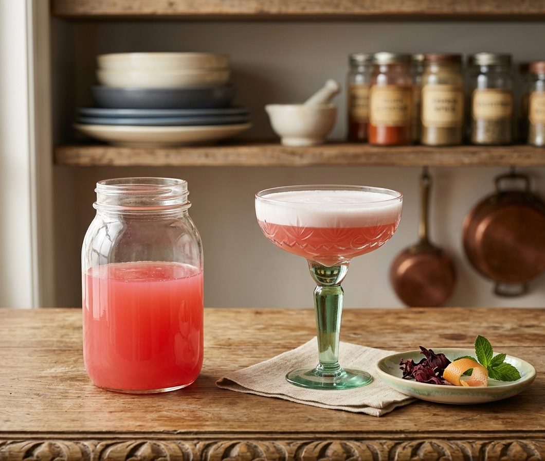 Healthy Rhubarb Margarita