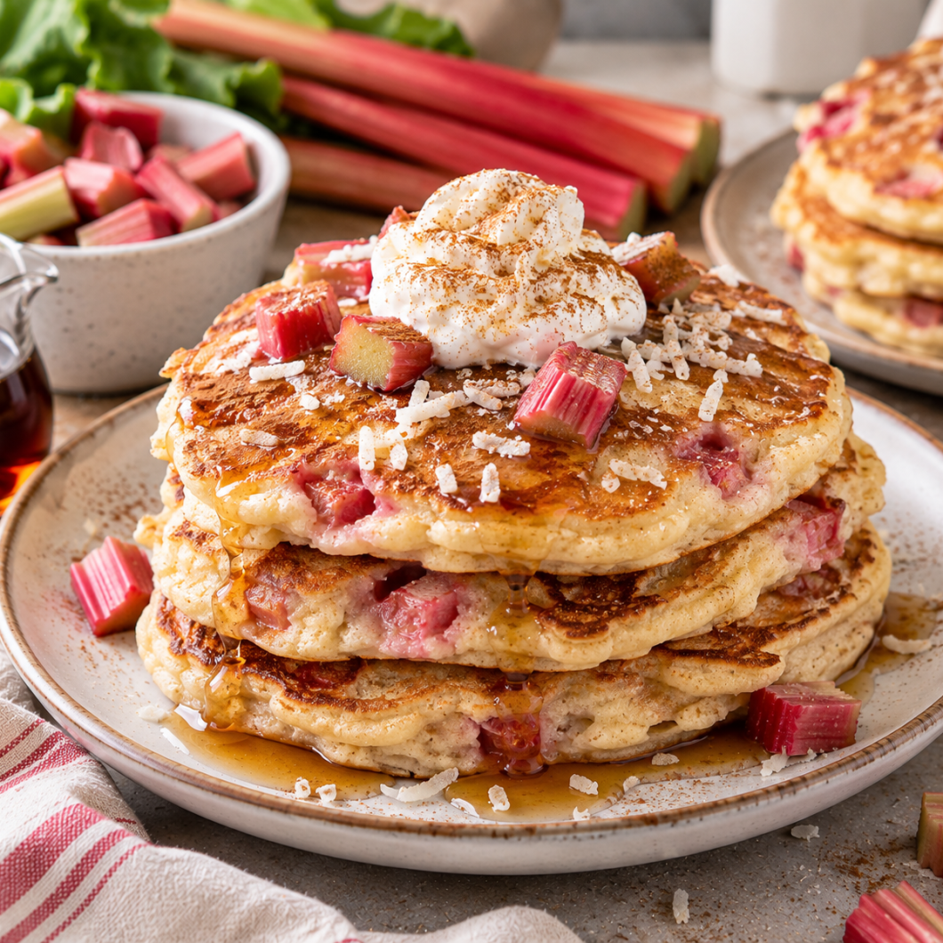 Rhubarb  Pancakes