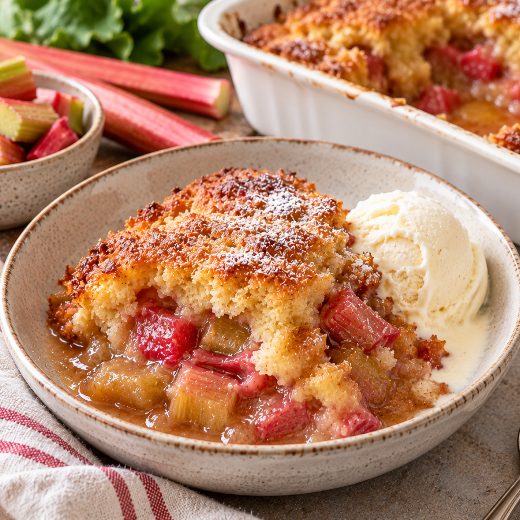 Rhubarb Pudding Cake