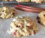 Rhubarb lemon scones