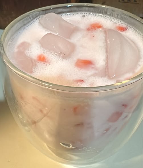 Healthy Strawberries And Ice Cubes